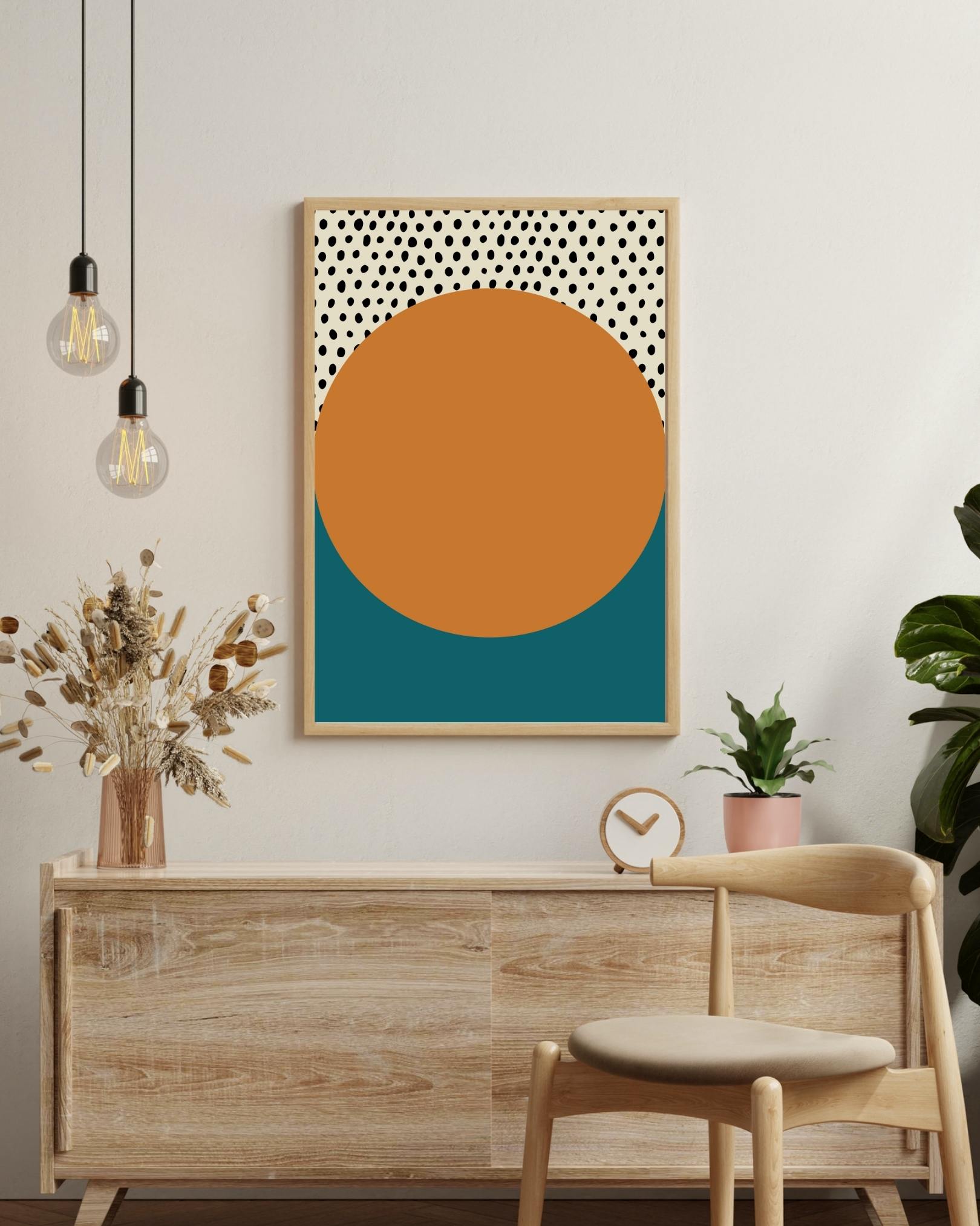 Schwarz-Gelbes Poster
