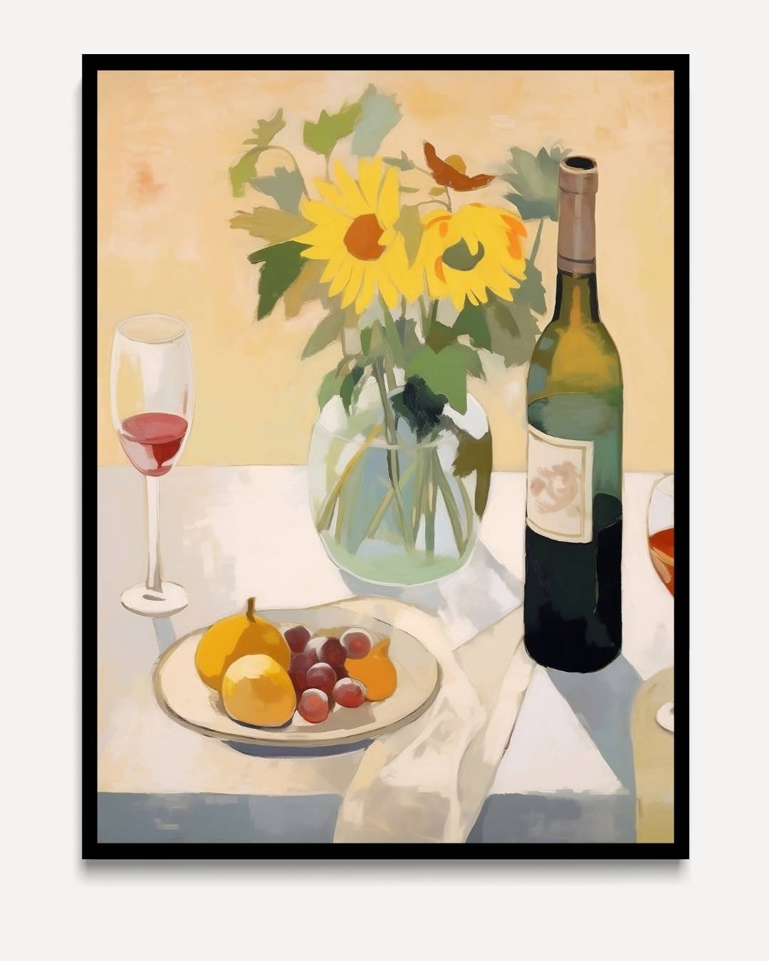 Sonnenblumen auf dem Tisch