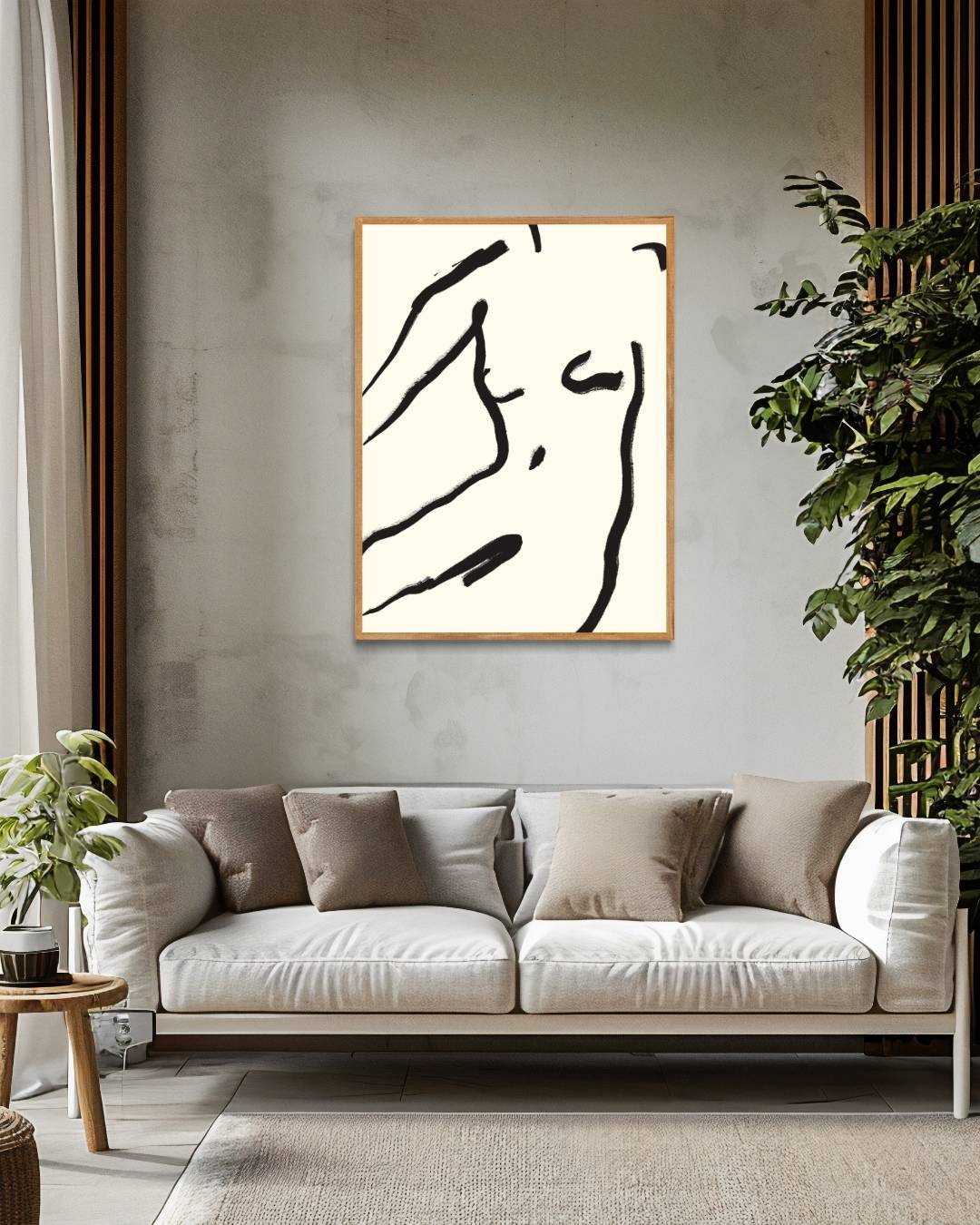 Abstracte zwarte lijnen Poster