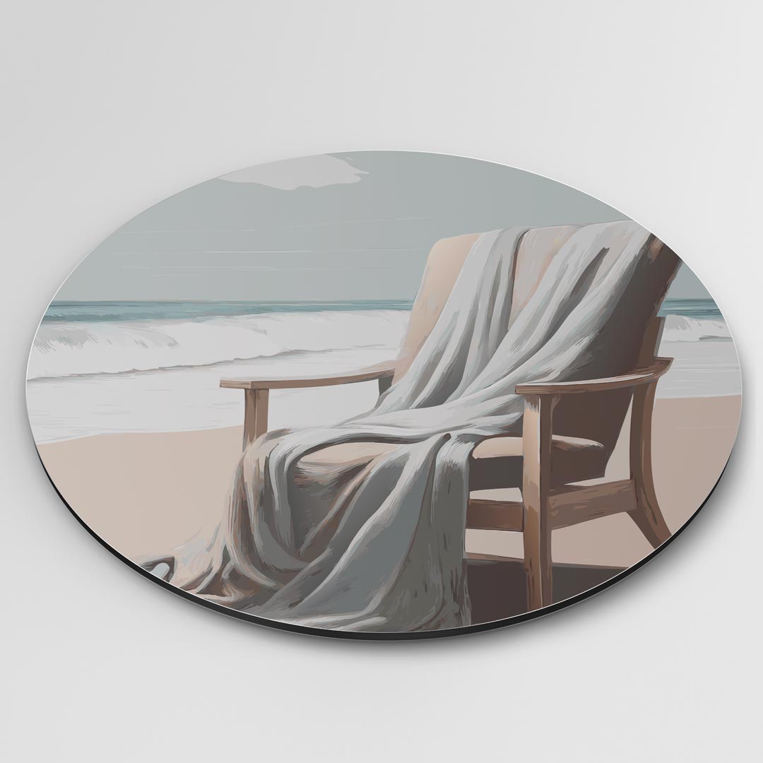 Strandstoel Muurcirkel-WallArtistic