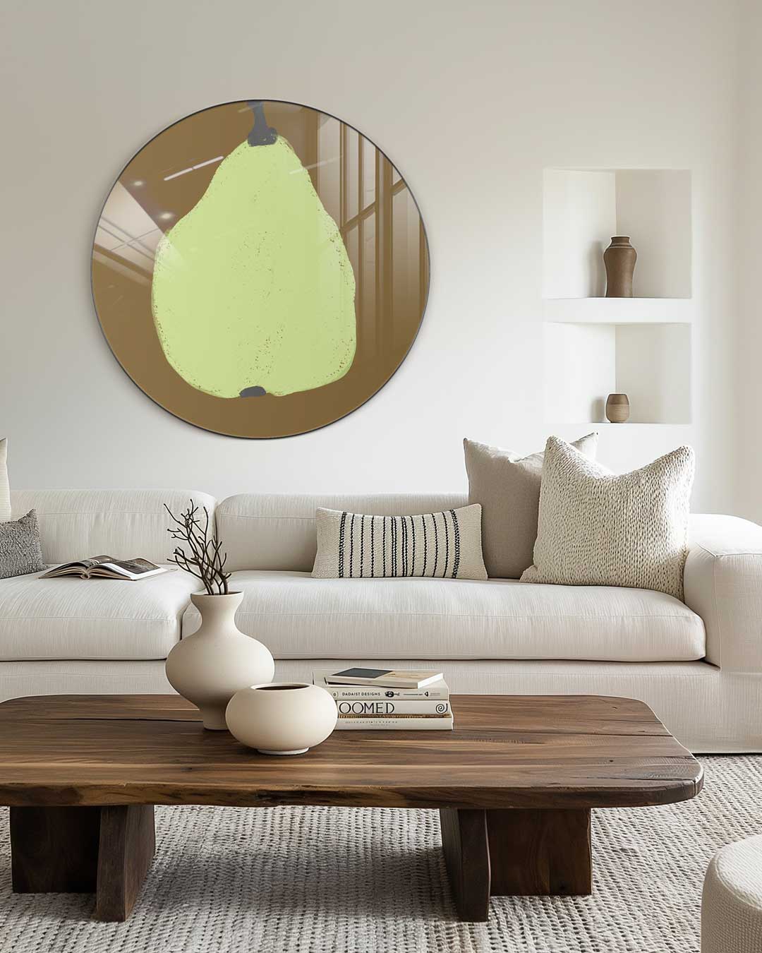 Groene Peer Muurcirkel-WallArtistic