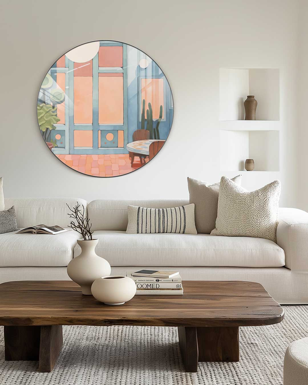 Stijlvolle Pastel Muurcirkel-WallArtistic