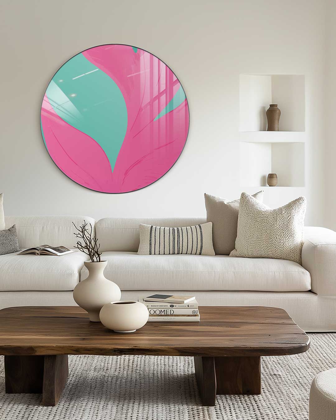 Kleurrijke Flora Muurcirkel-WallArtistic