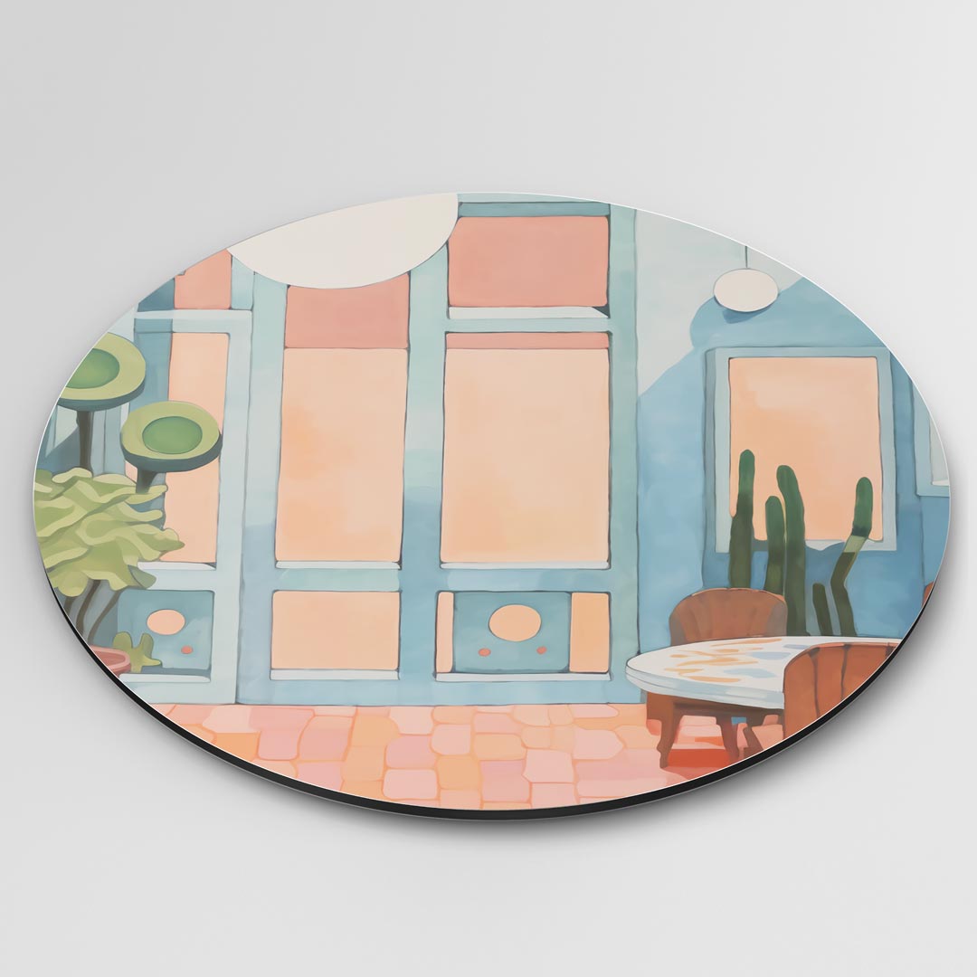 Stijlvolle Pastel Muurcirkel-WallArtistic