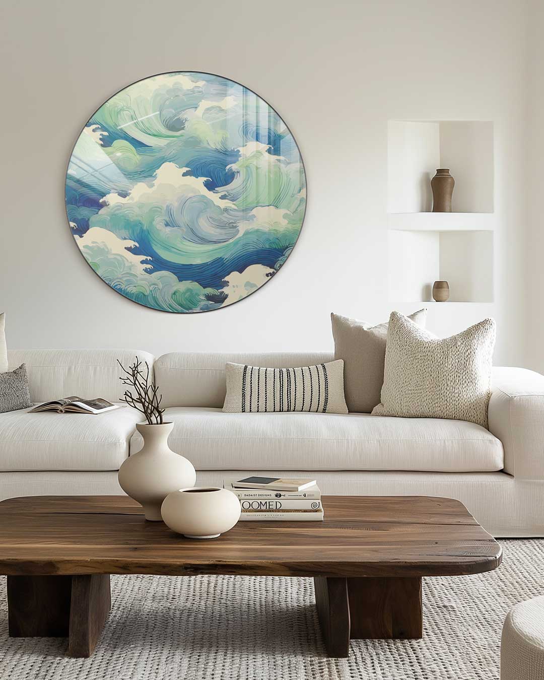 Oceaangolven Muurcirkel-WallArtistic