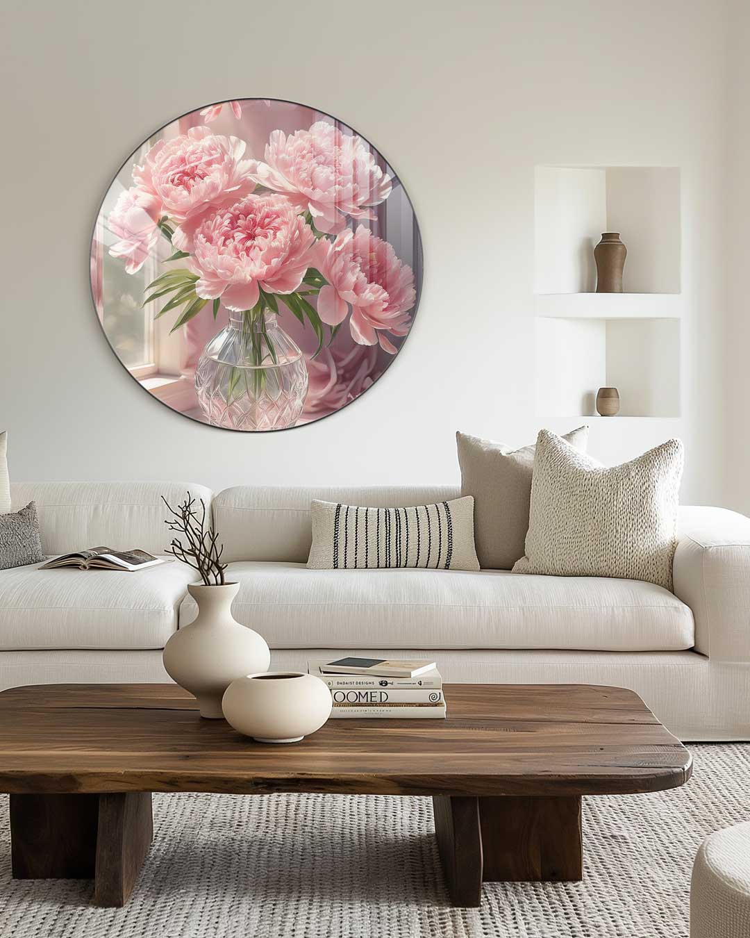 Romantische Bloemen Muurcirkel-WallArtistic