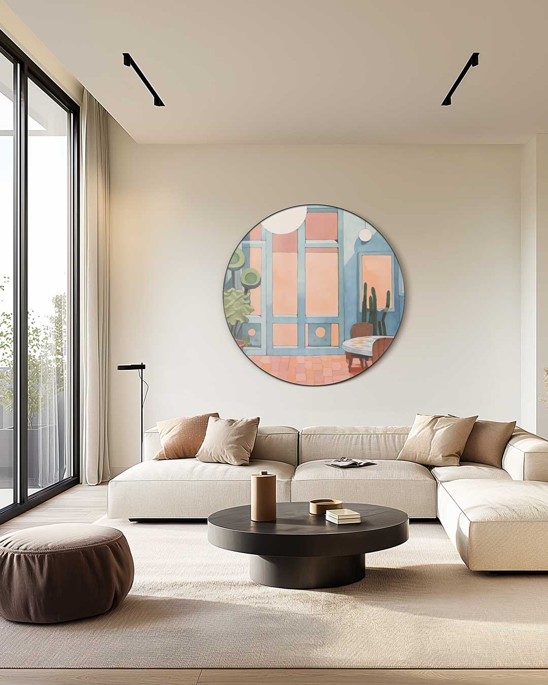 Stijlvolle Pastel Muurcirkel-WallArtistic