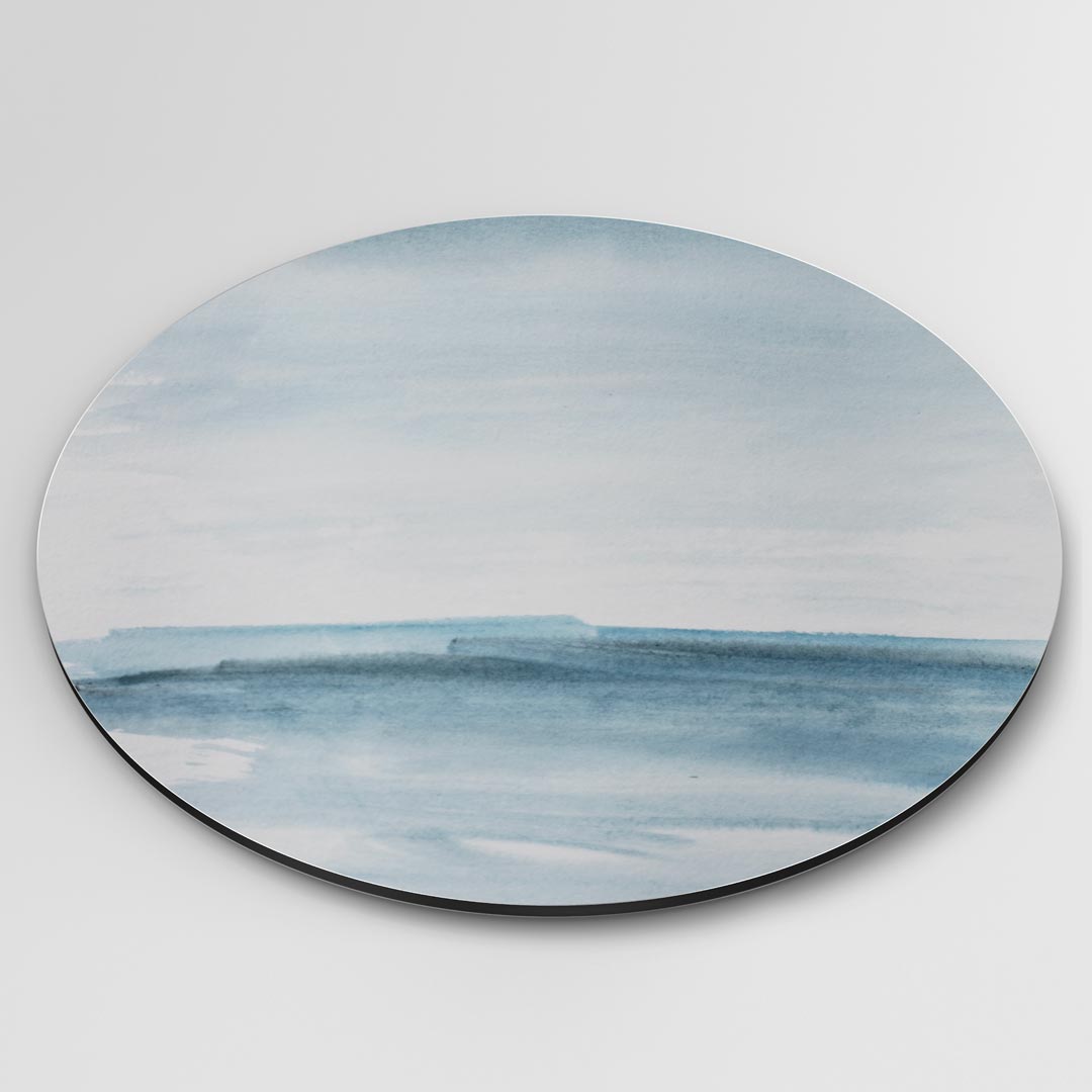 Rustgevende Blauwe Horizon Muurcirkel-WallArtistic
