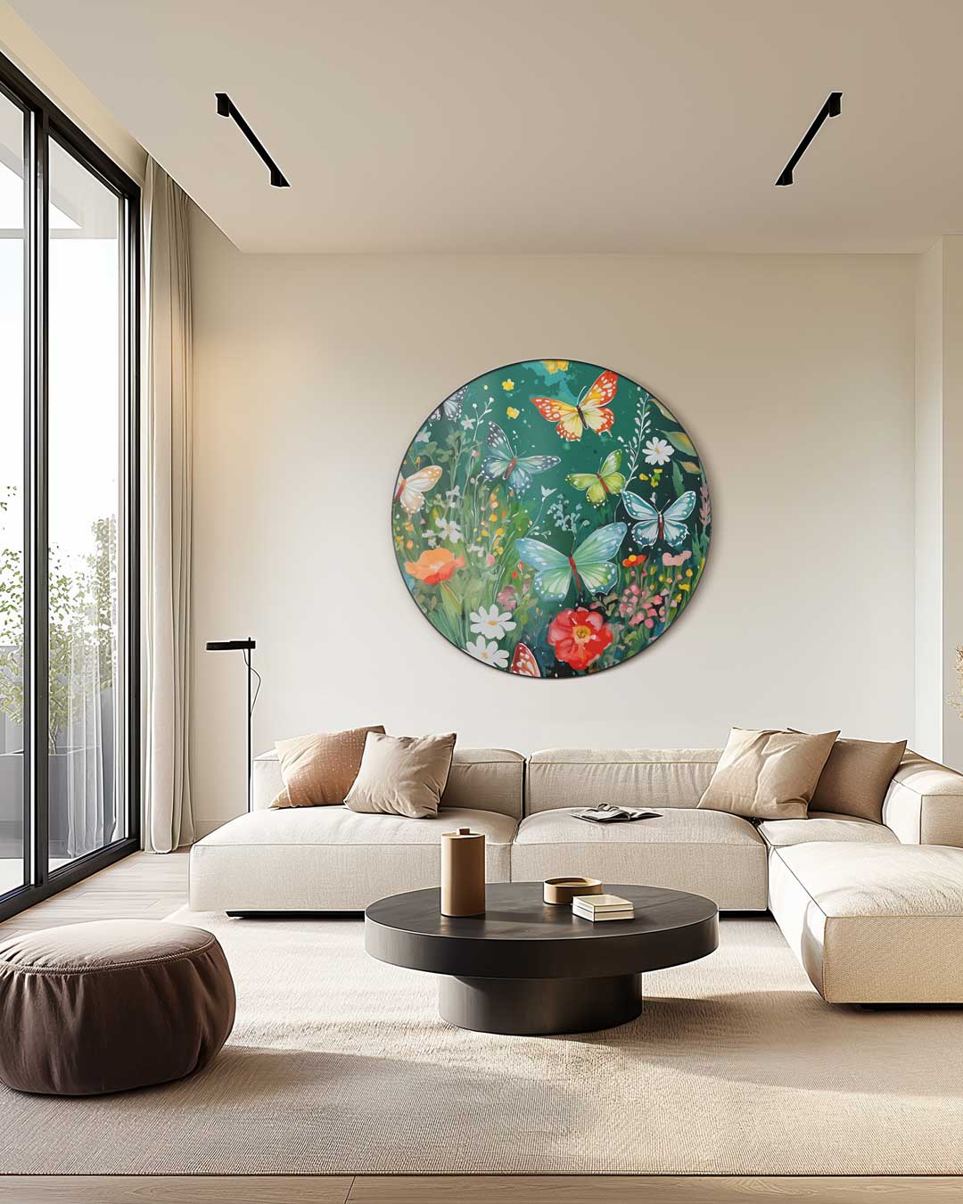 Vlinderparadijs Muurcirkel-WallArtistic