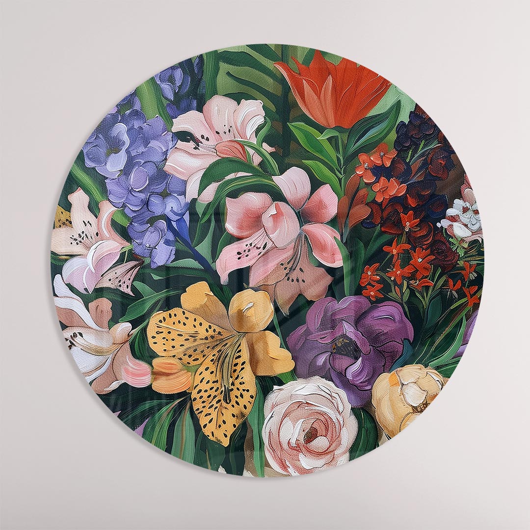 Bloemenpracht Muurcirkel-WallArtistic