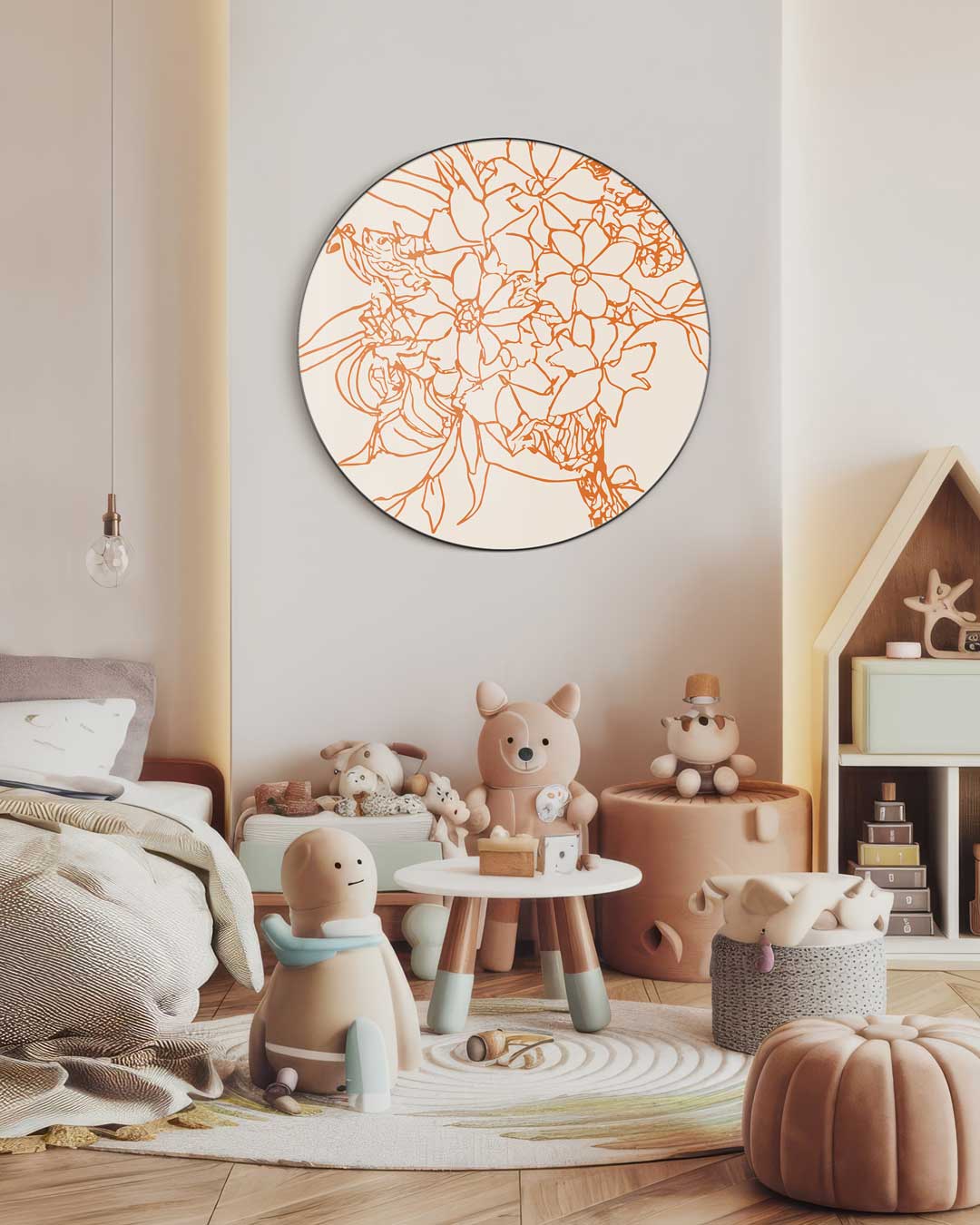 Bloemenpracht Muurcirkel-WallArtistic