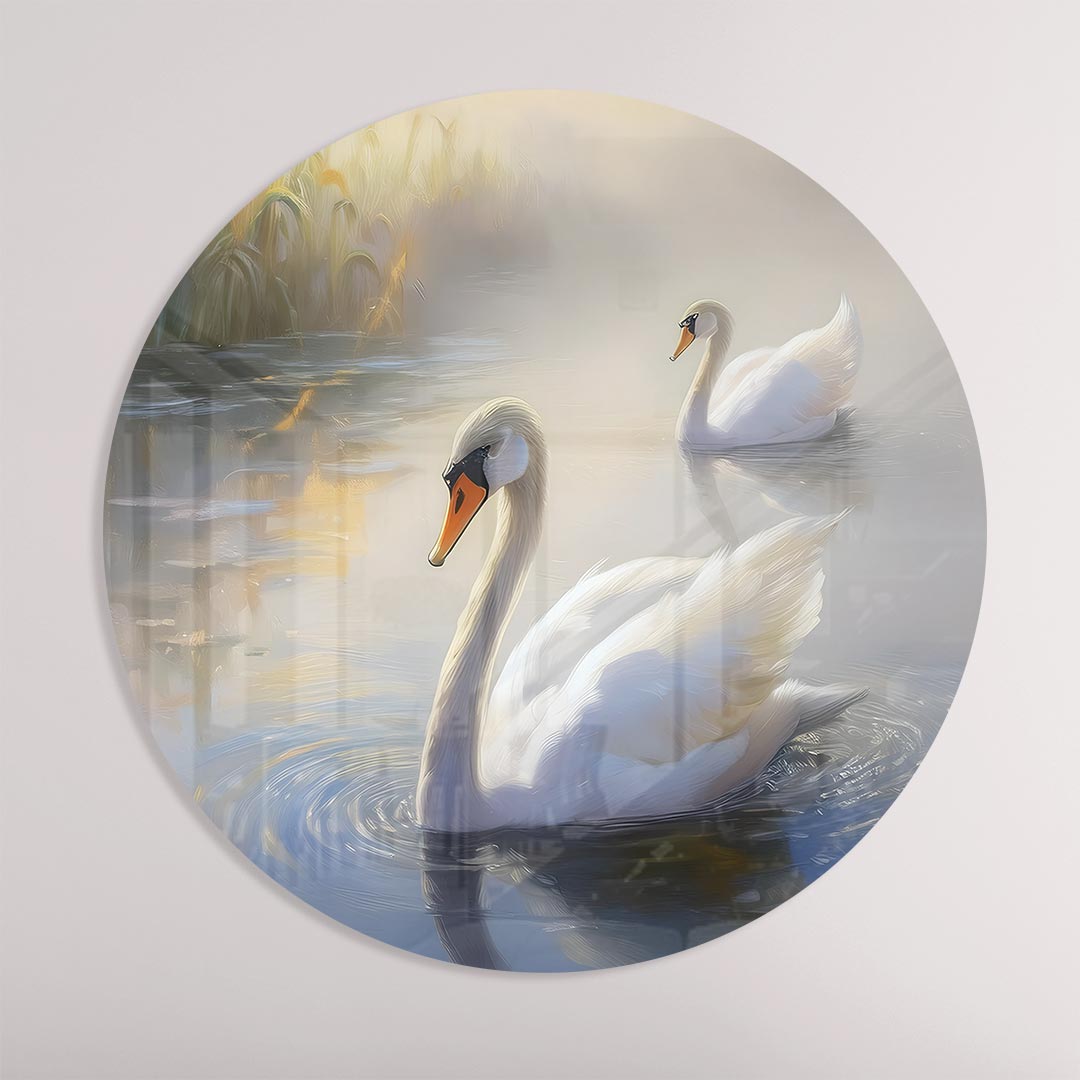 Elegante Zwammen Muurcirkel-WallArtistic