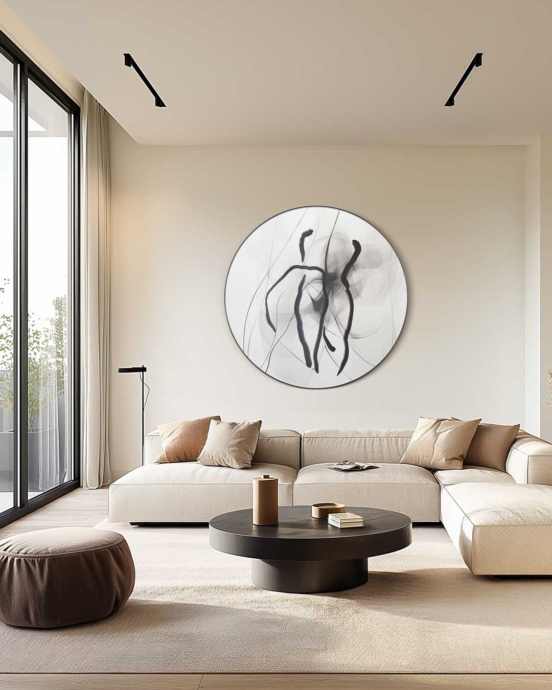 Elegant Abstracte Muurcirkel-WallArtistic