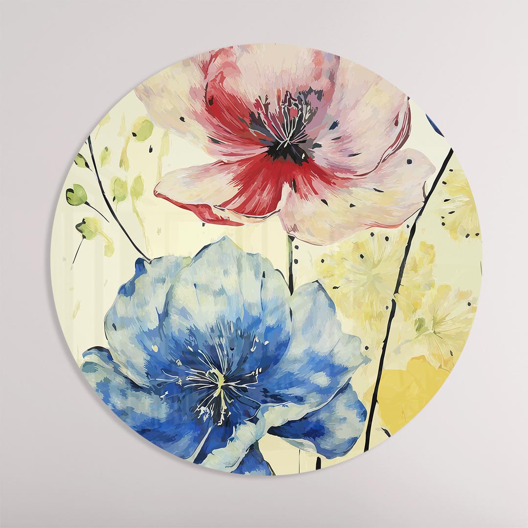 Bloemenpracht Muurcirkel-WallArtistic