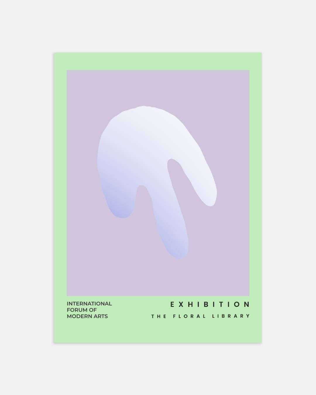 Abstracte kunstexpositie Poster