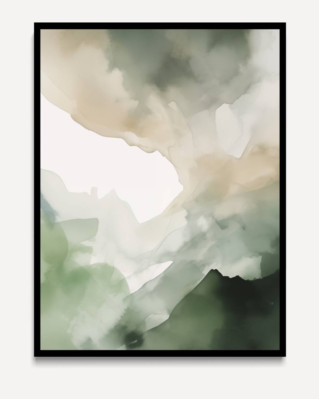 Grüne Aquarelltextur
