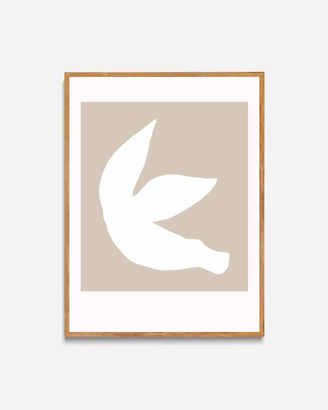 Abstract wit blad Poster