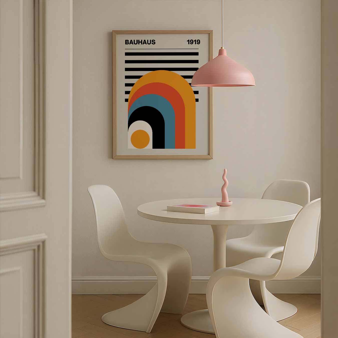 Stilvolles Retro-Regenbogenposter