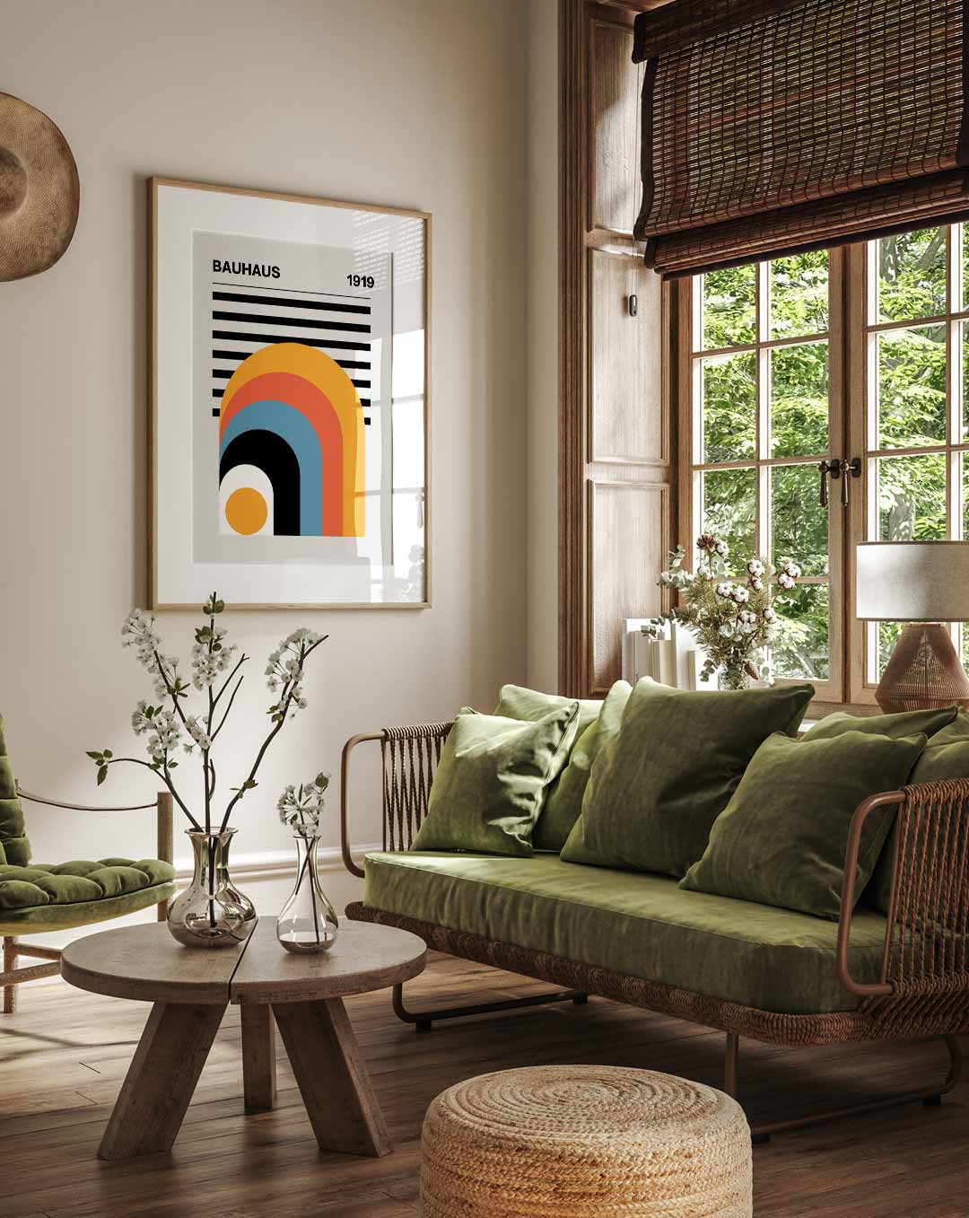 Stilvolles Retro-Regenbogenposter