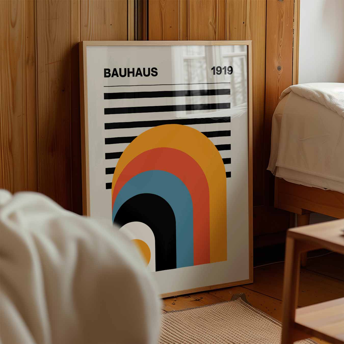 Stilvolles Retro-Regenbogenposter