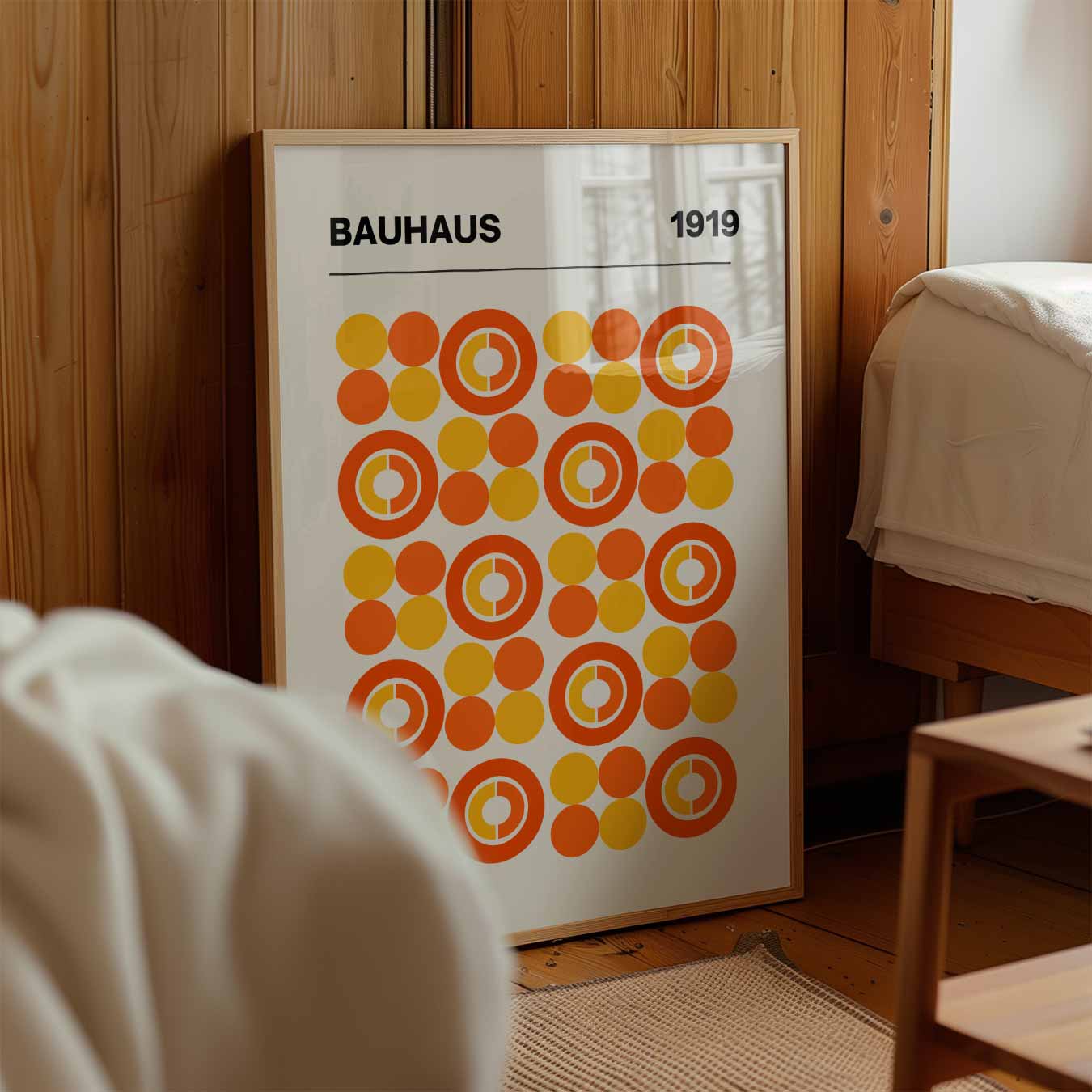 Poster mit Retro-Kreismuster