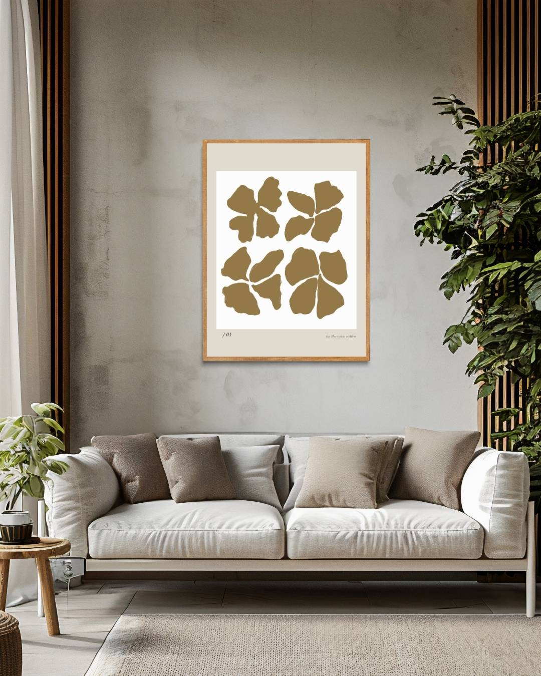 Bohemian botanische vormen Poster