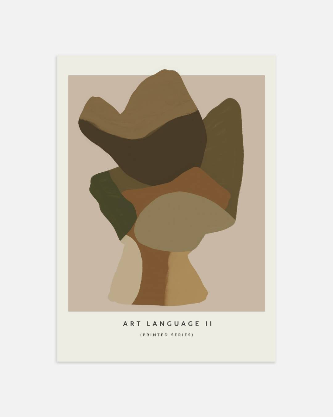 Abstracte sculptuur Poster