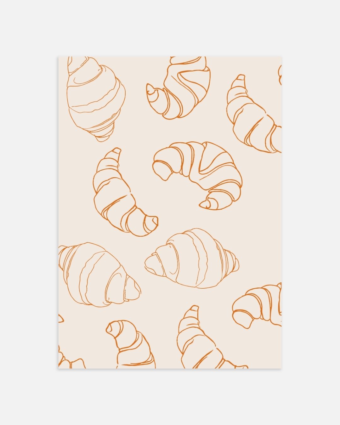 Croissant Pattern Poster