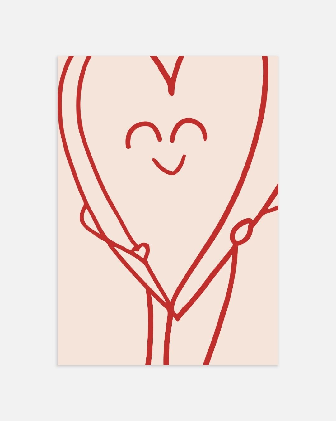 Hugging Heart Poster