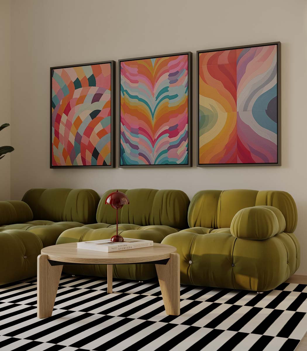 Abstract kleurenspel Kunstwerk-canvas-dibond-plexiglas-wanddecoratie-WallArtistic