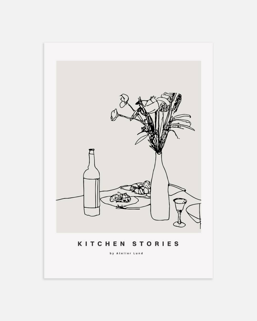 Bloemen en wijn Kitchen Stories Poster