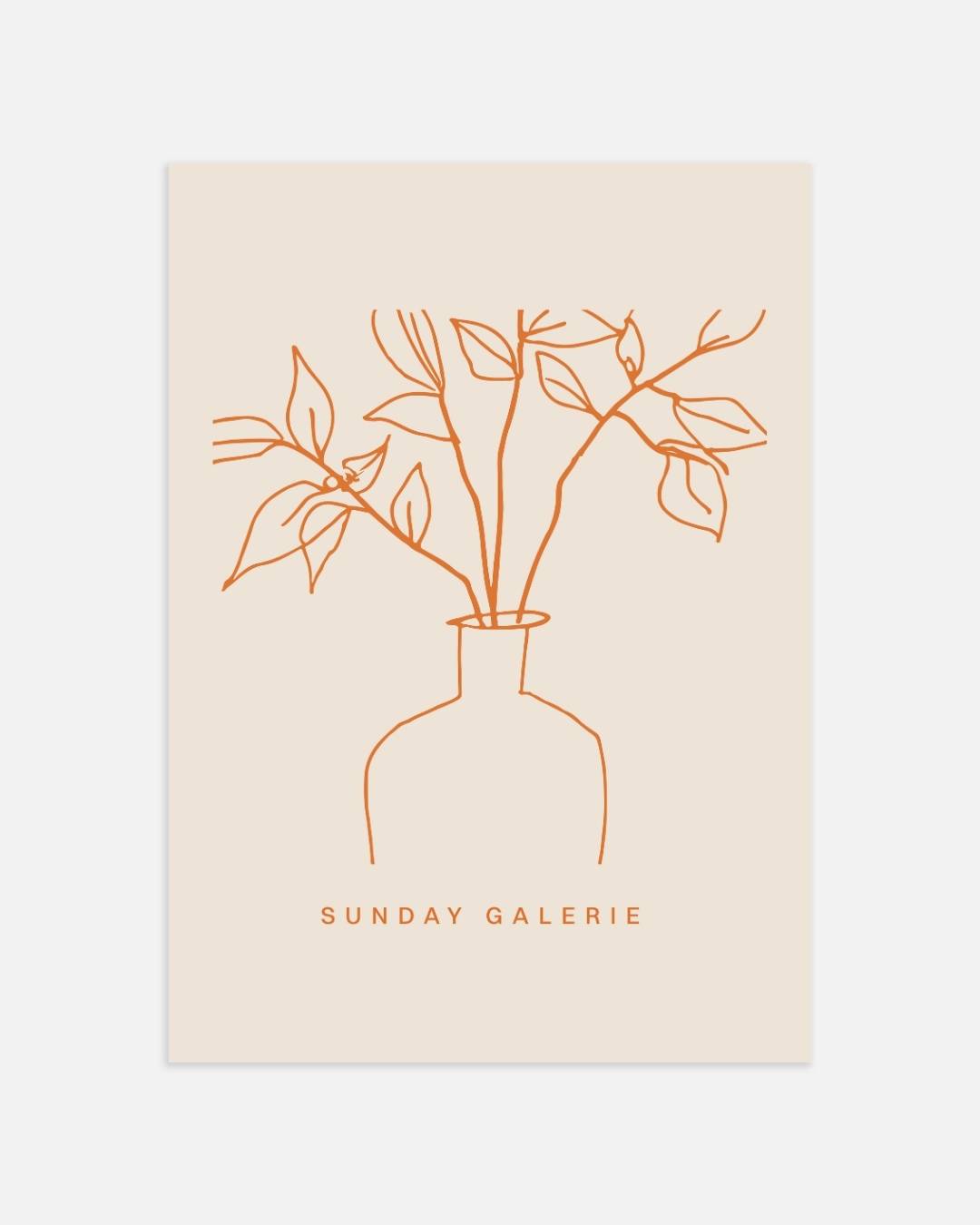 Oranje planten schets Poster