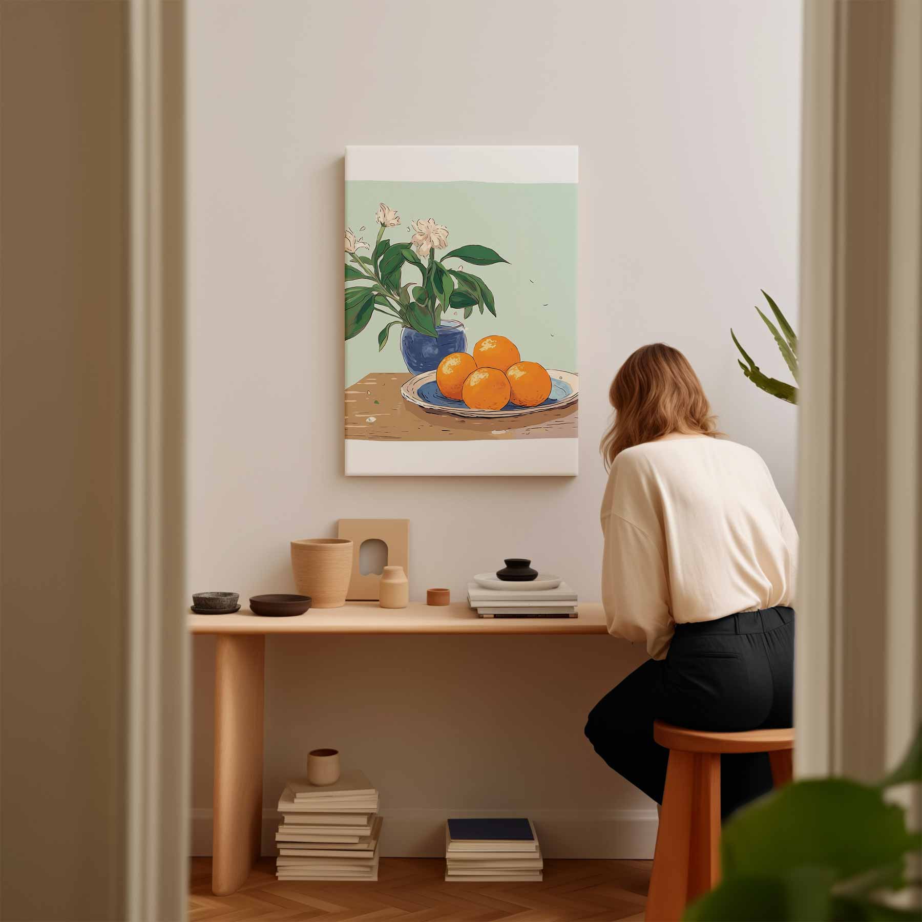 Orangen auf dem Tisch