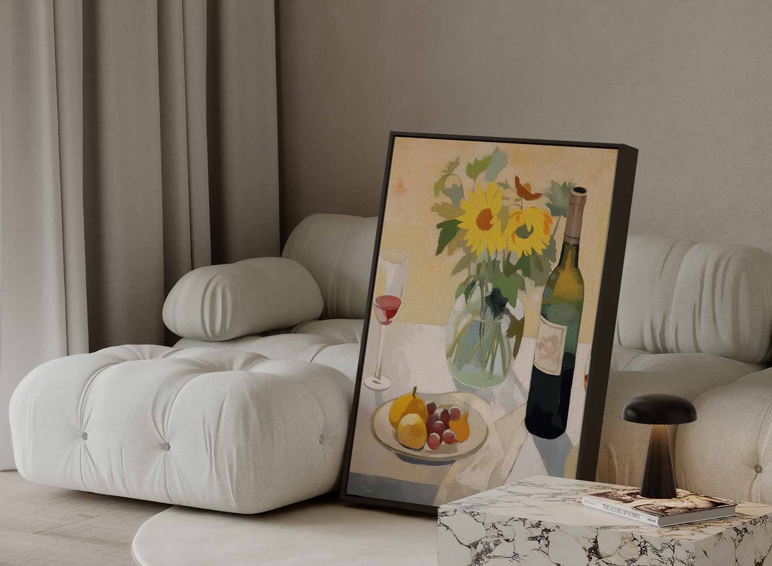 Sonnenblumen auf dem Tisch