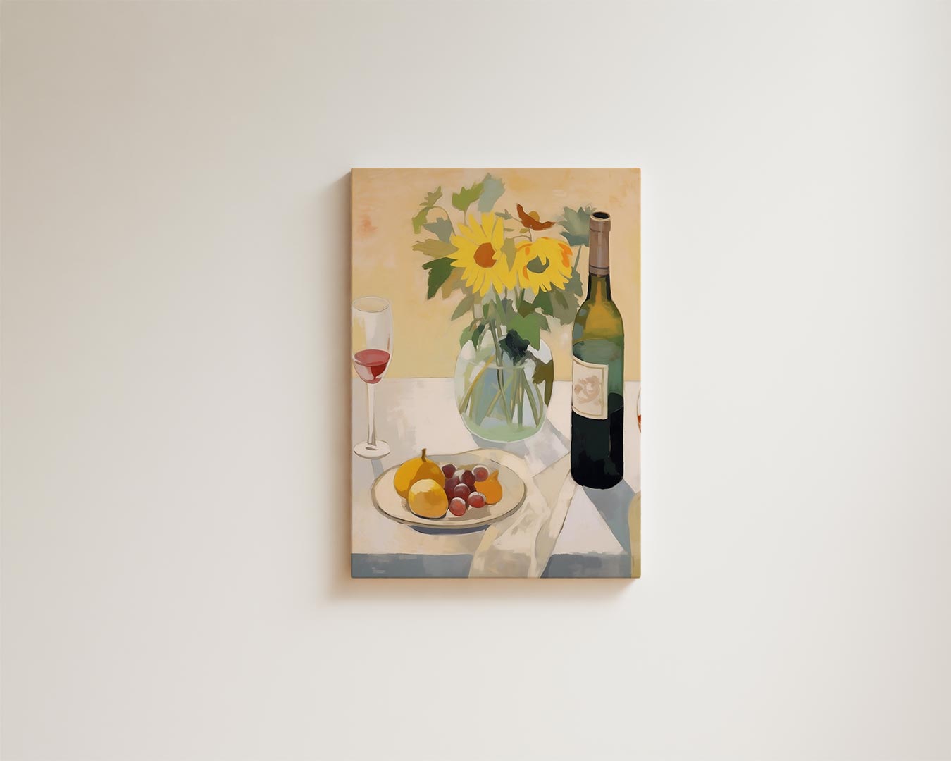 Sonnenblumen auf dem Tisch