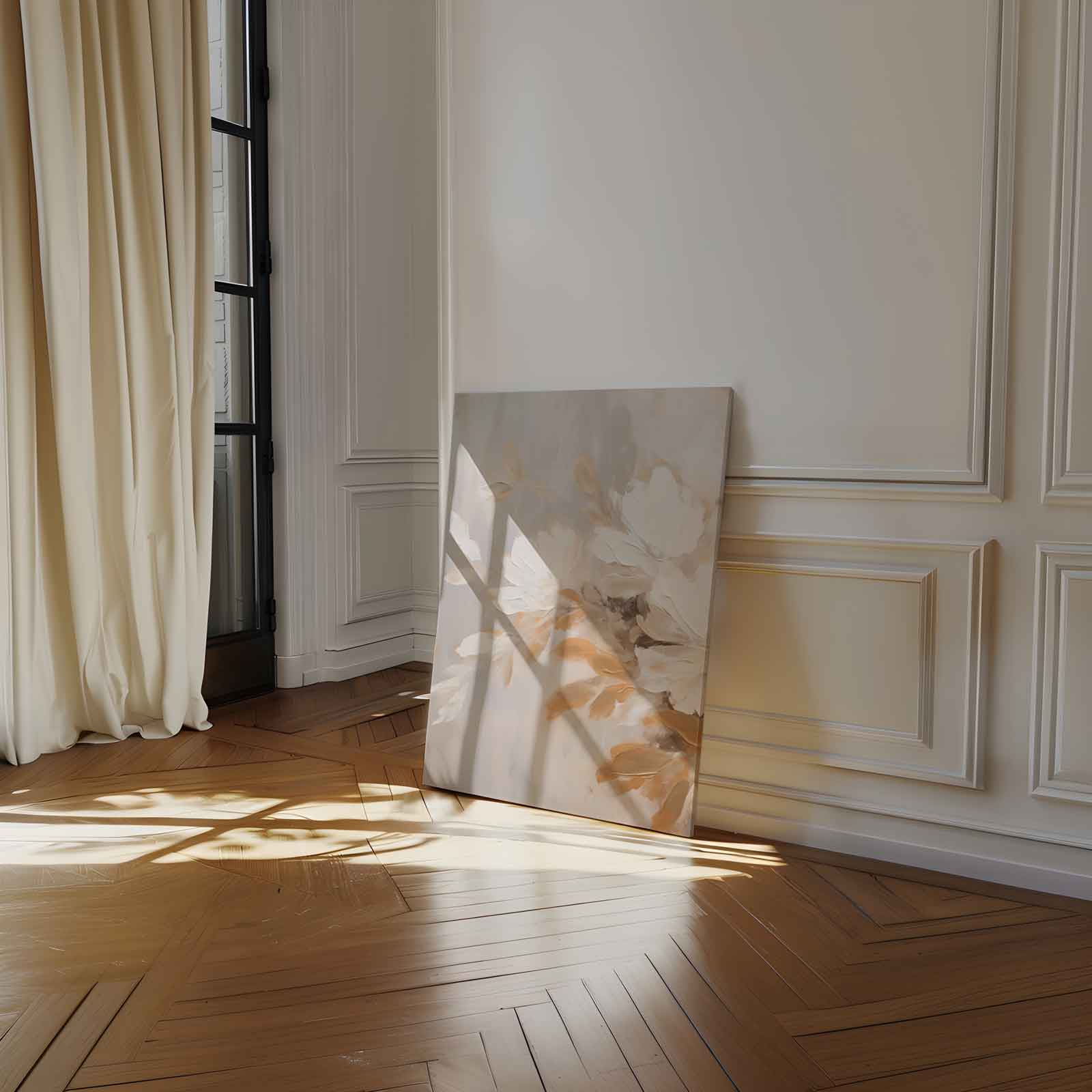 Zarte Blumen in Beige