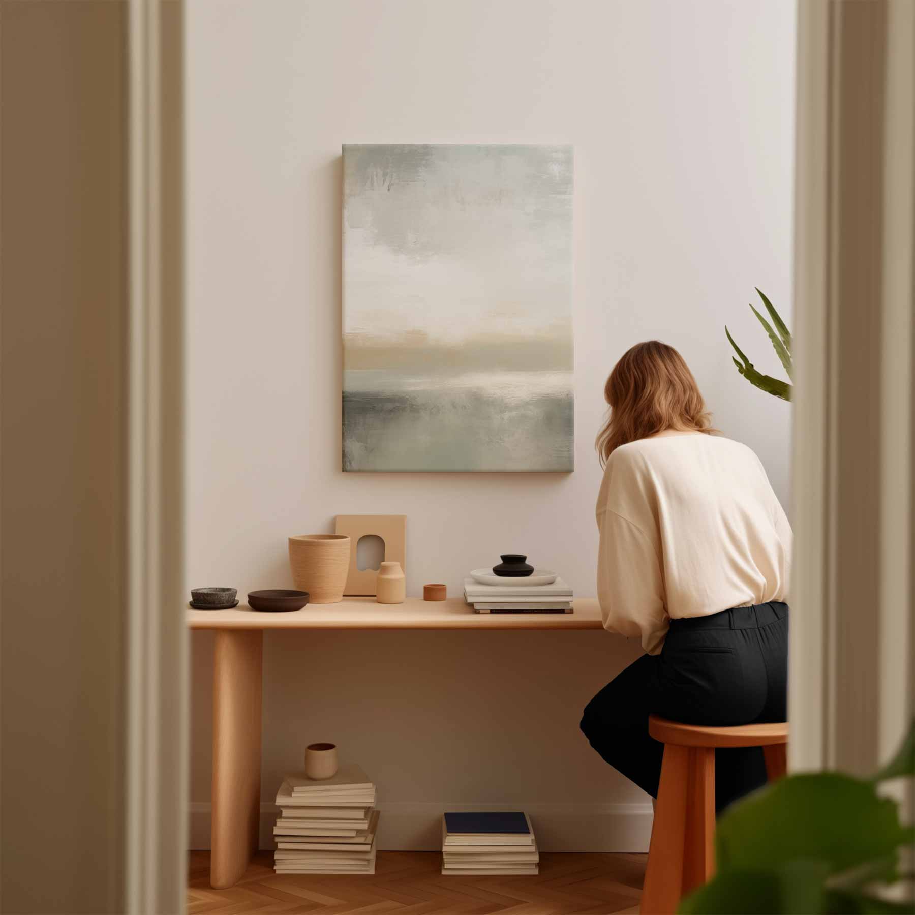 Sandwolke in neutralen Tönen