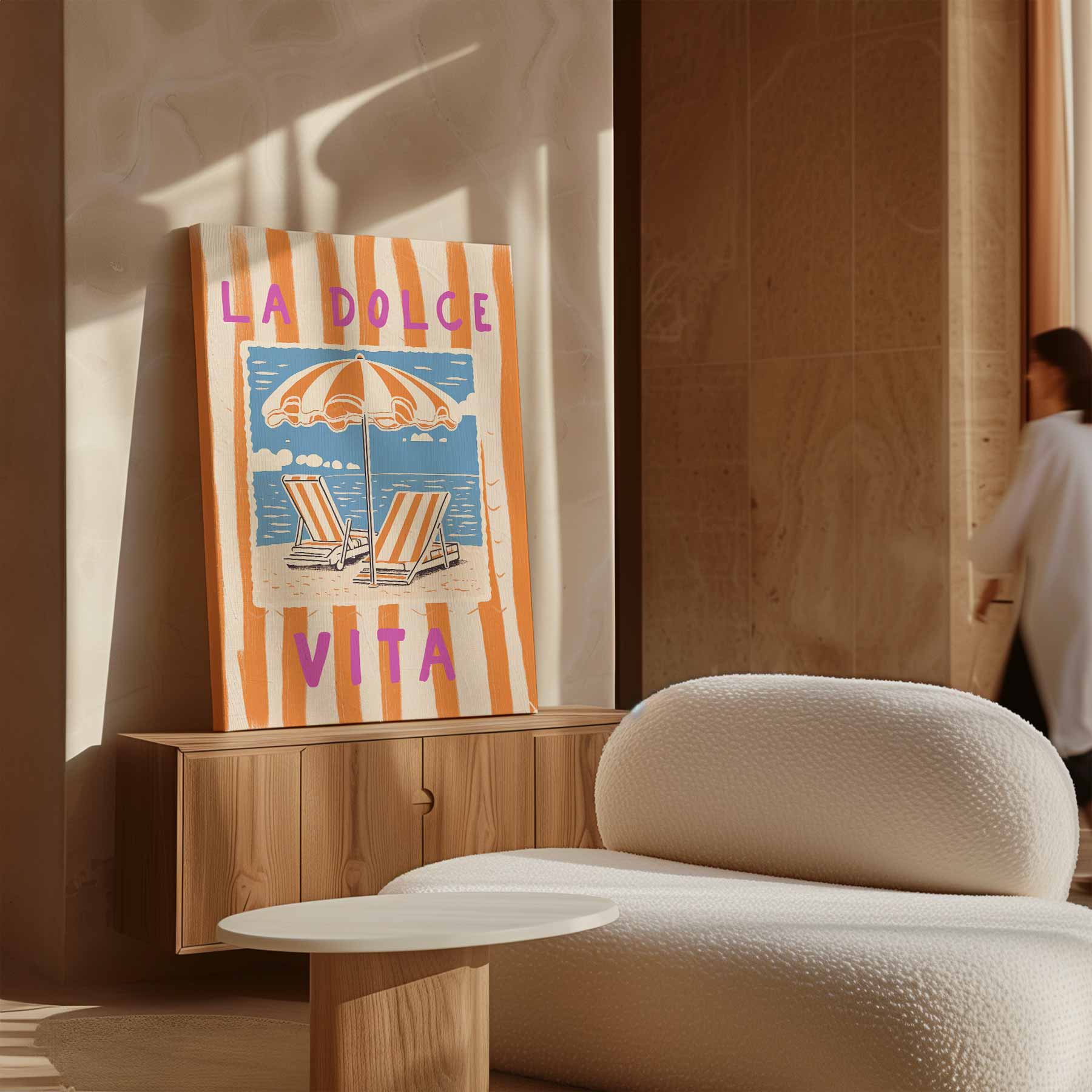 La dolce vita aan zee Kunstwerk-canvas-dibond-plexiglas-wanddecoratie-WallArtistic