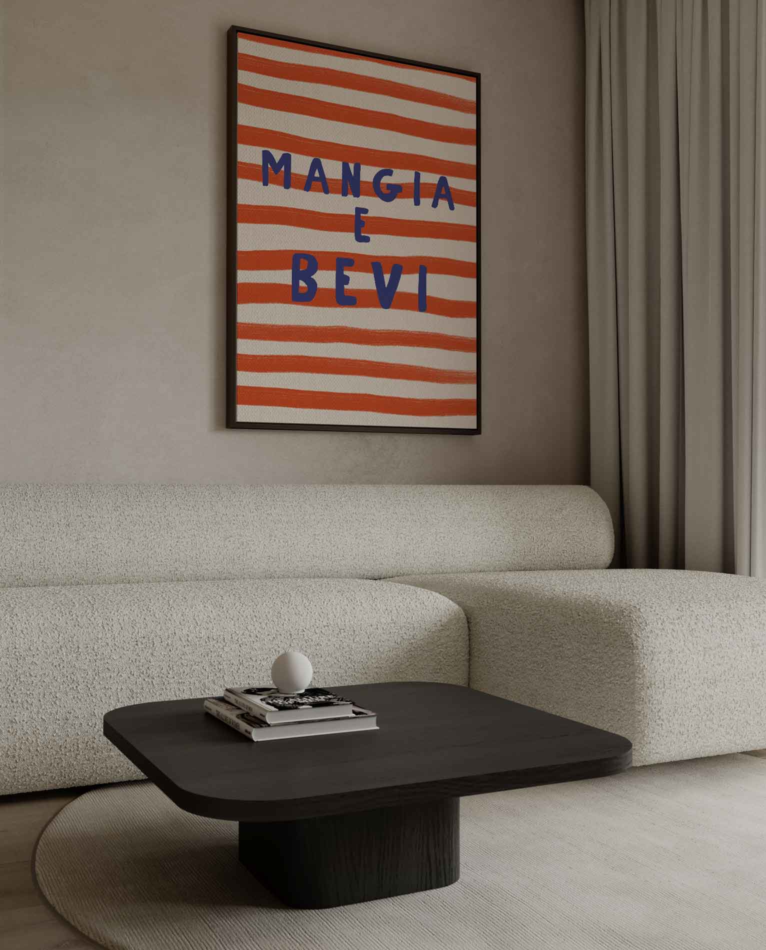 Mangia e bevi Kunstwerk-canvas-dibond-plexiglas-wanddecoratie-WallArtistic