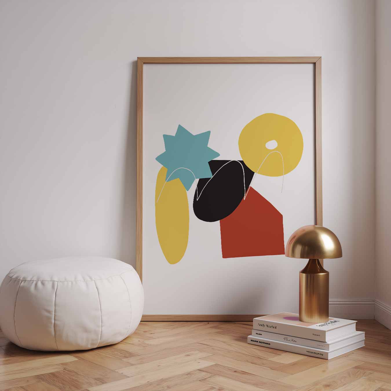 Vrolijke Geometrische Abstractie Poster-WallArtistic
