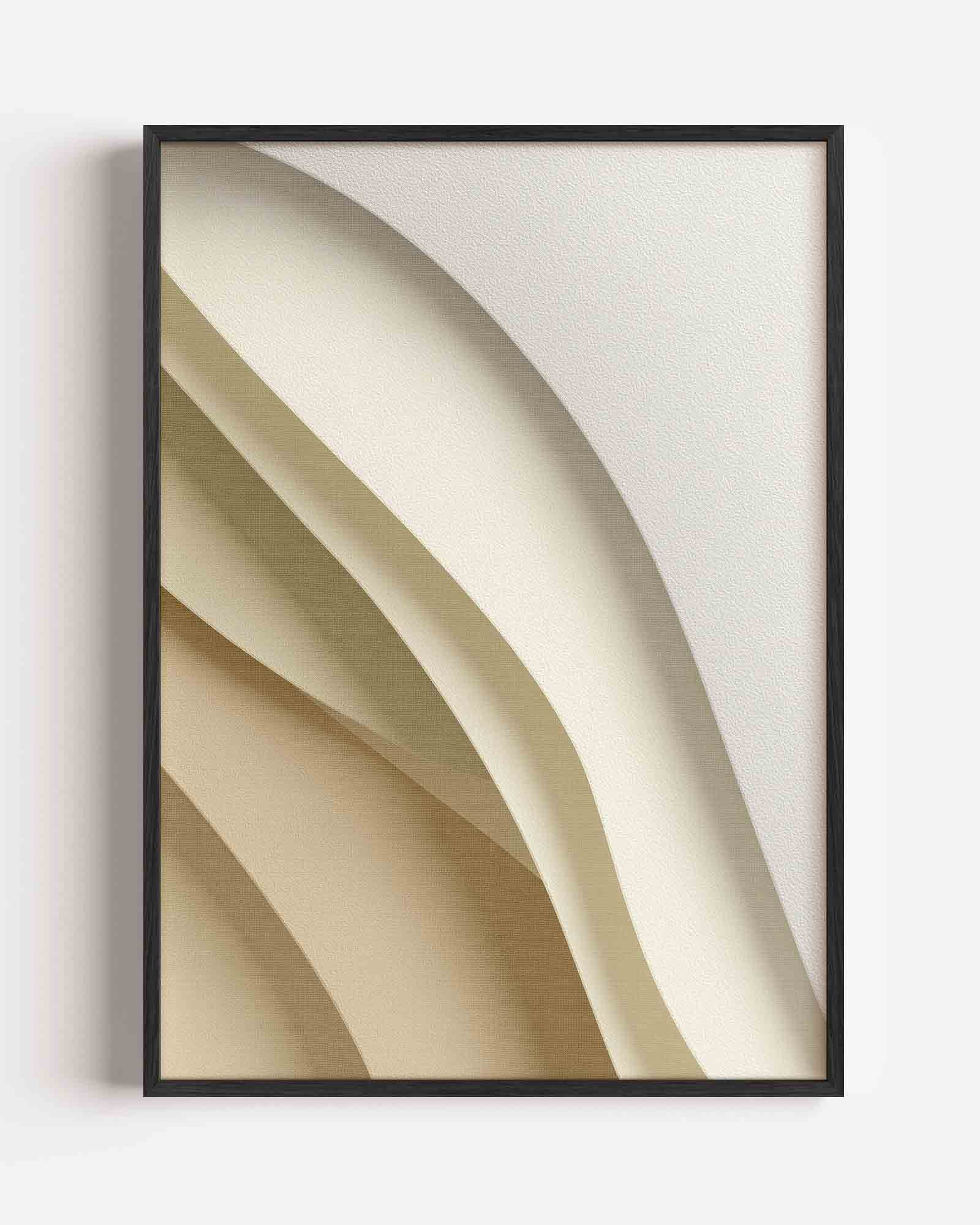Golvende beige vormen Poster