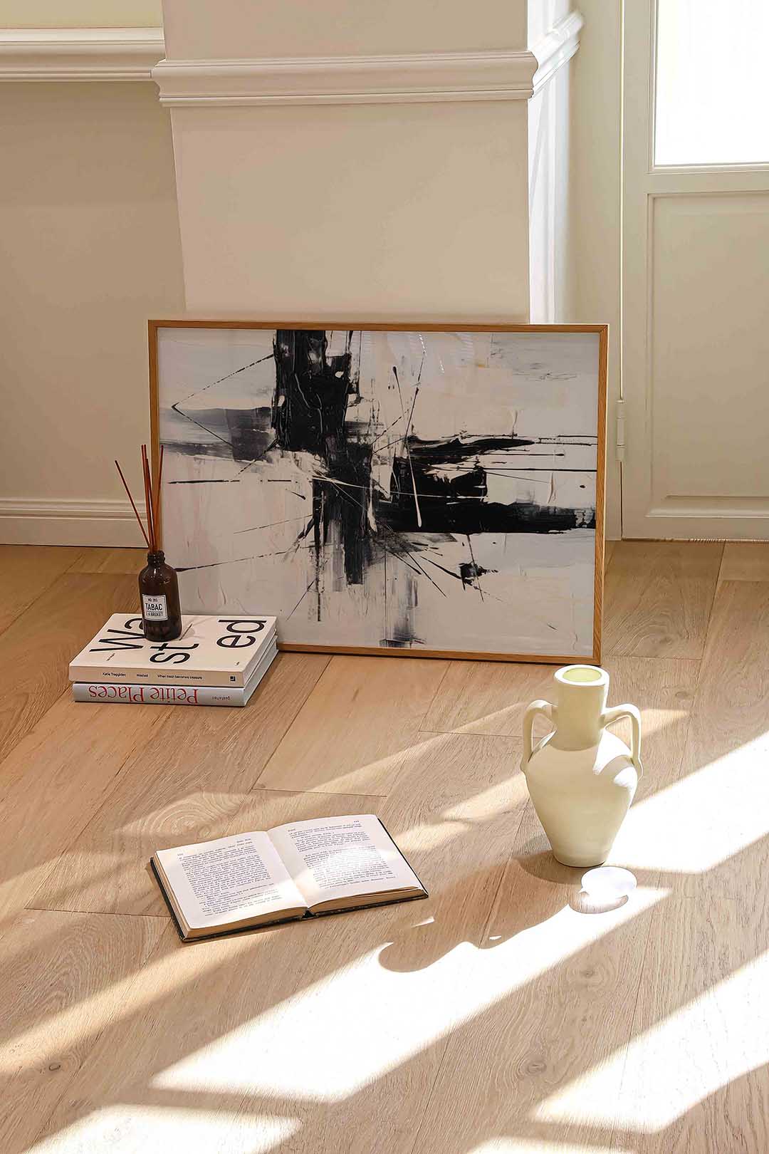 Abstracte zwart wit compositie Poster