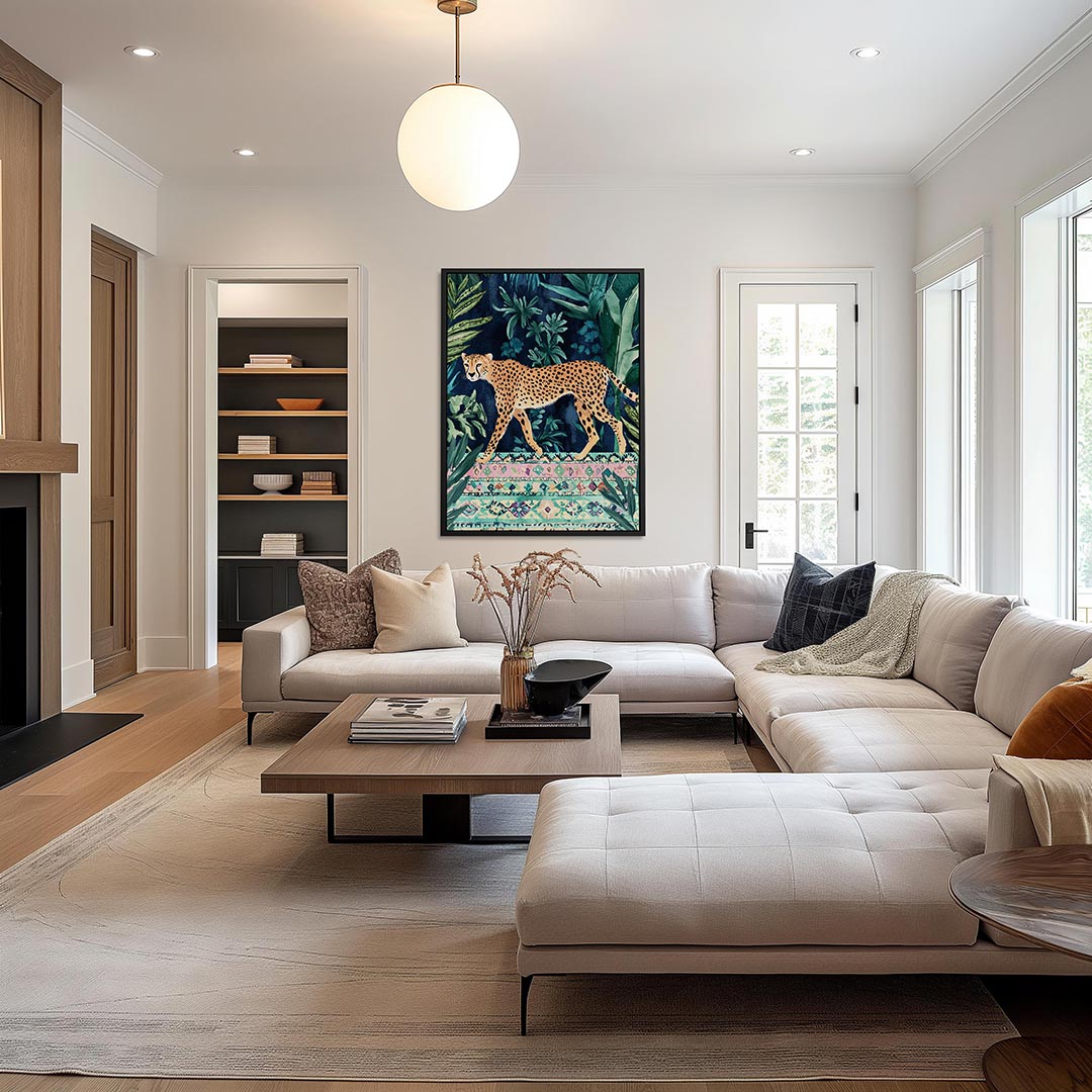 Jungle cheetah wandeling Kunstwerk