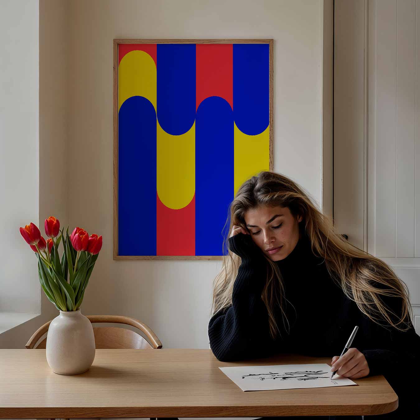 Kleurrijke Geometrische Vibes Poster-WallArtistic