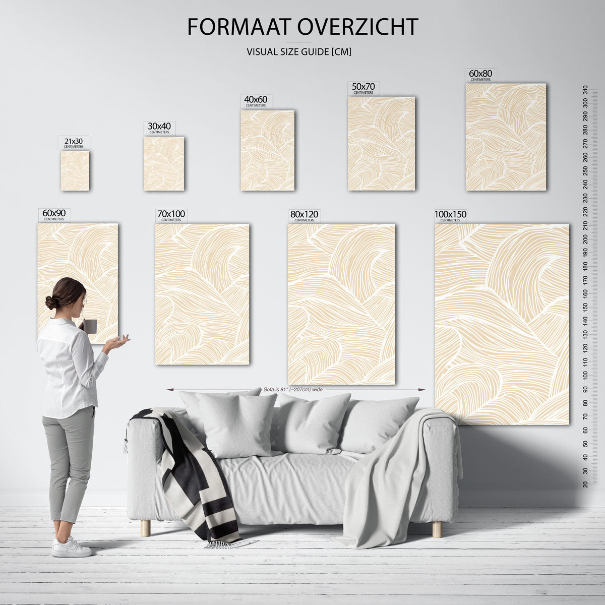 Golvende lijnen Poster