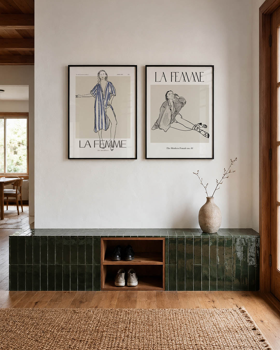 Gestreepte elegantie Posterset