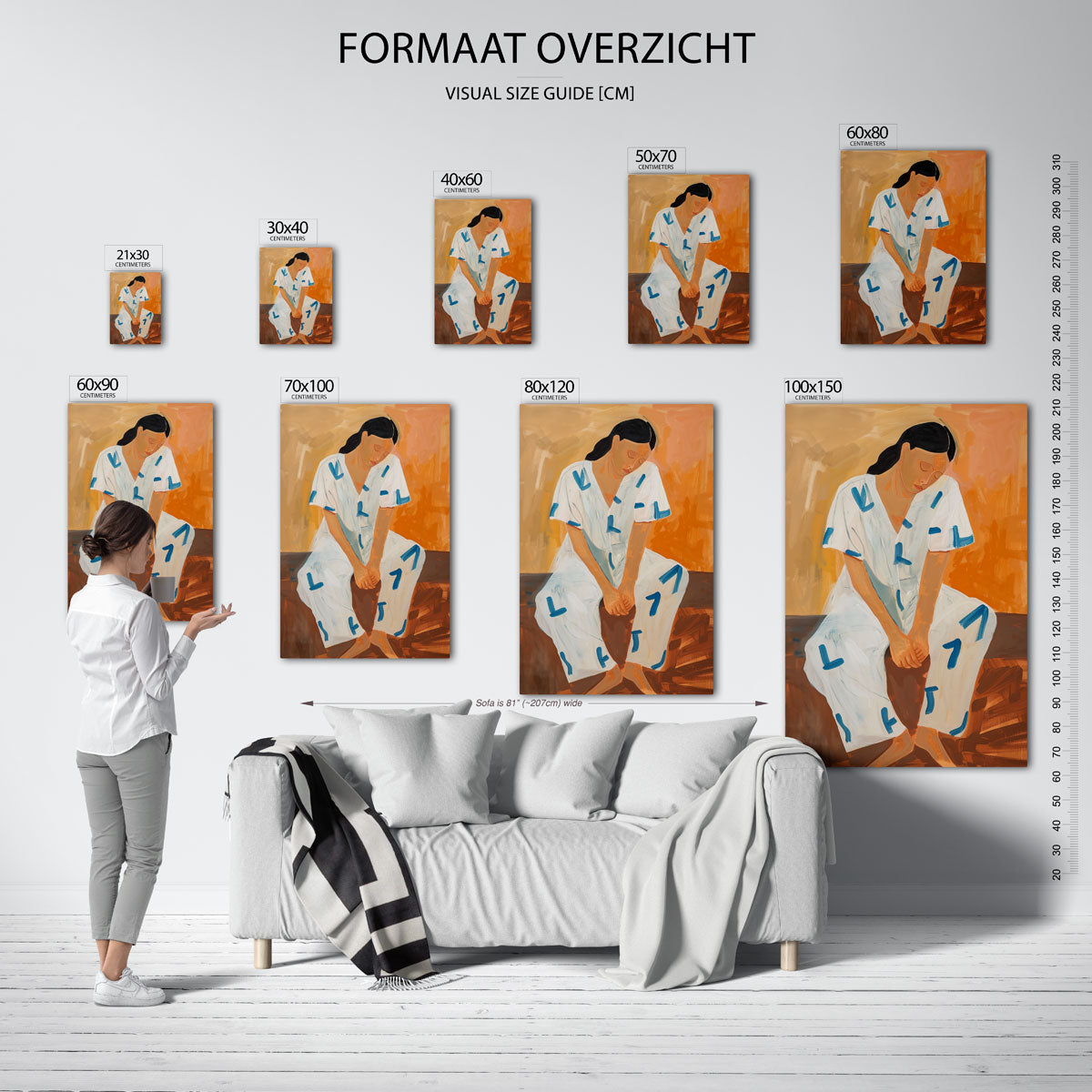 Zittende figuur Poster