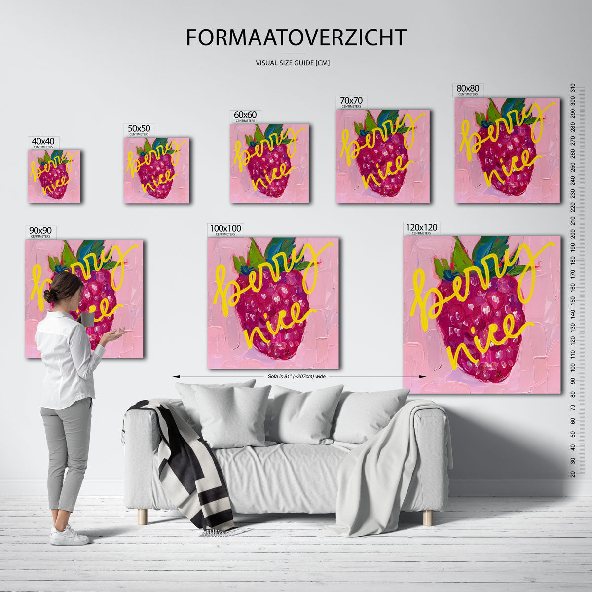 Roze framboos Poster