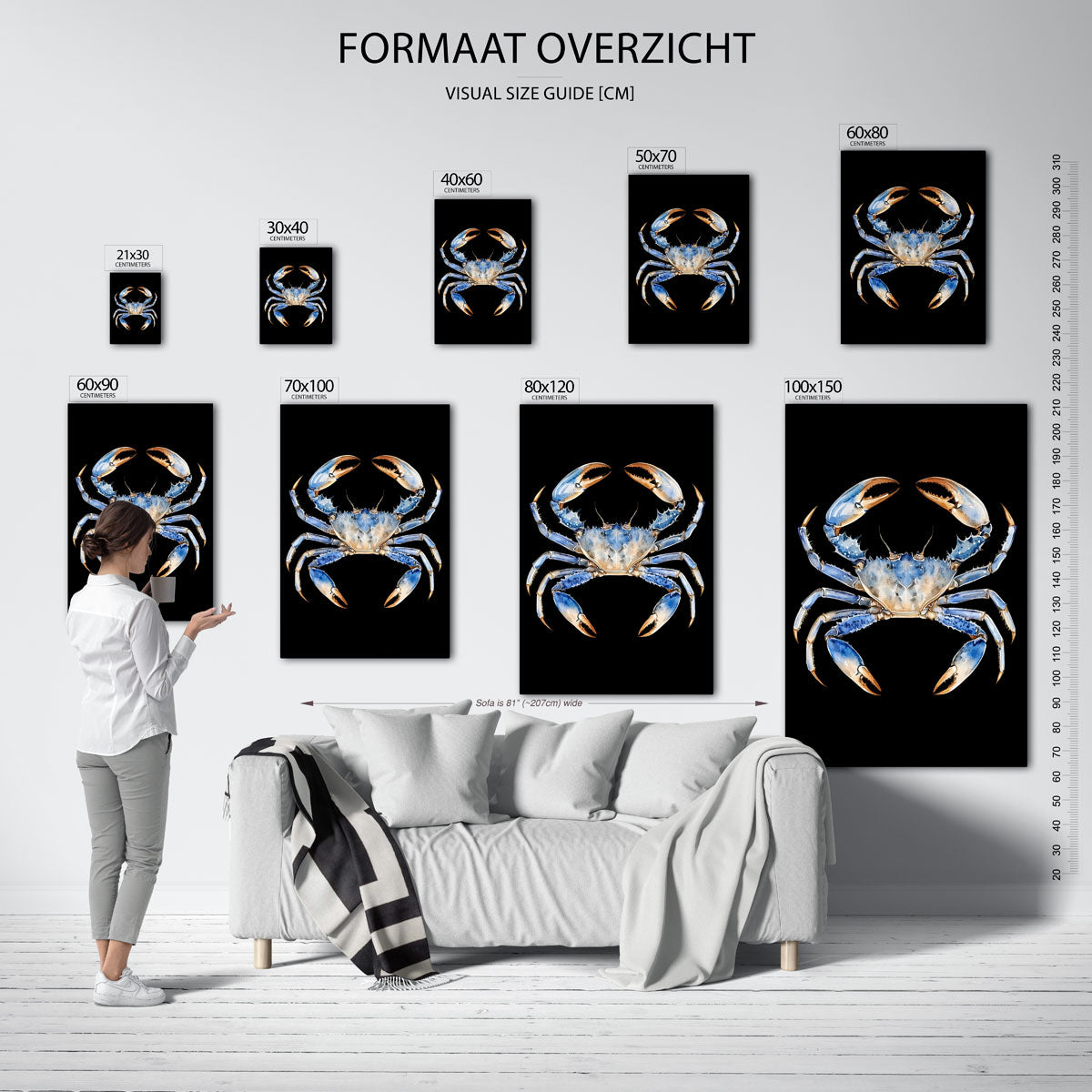 Blauwe krab Poster