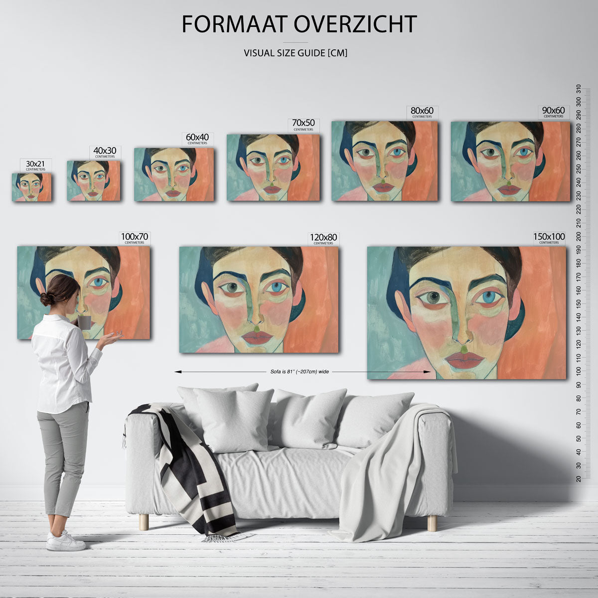 Abstract gezicht Poster